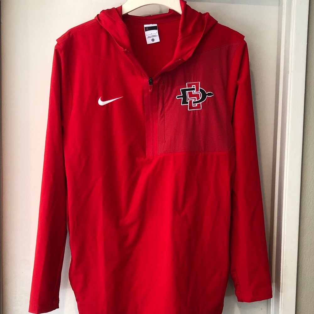 Nike Red Quarter-Zip Hoodie